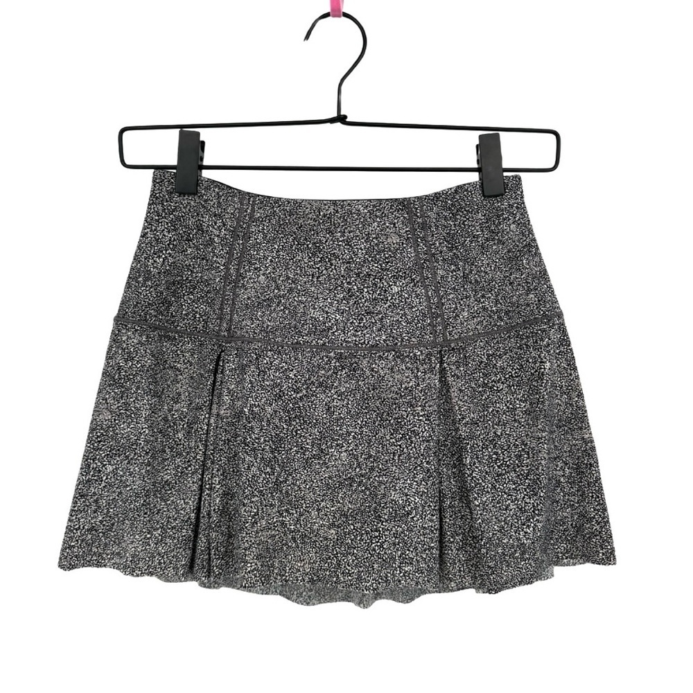 Lululemon Lost in‎ Pace Athletic Skirt 2 Sea Spray Alpine White Chrome Black Run